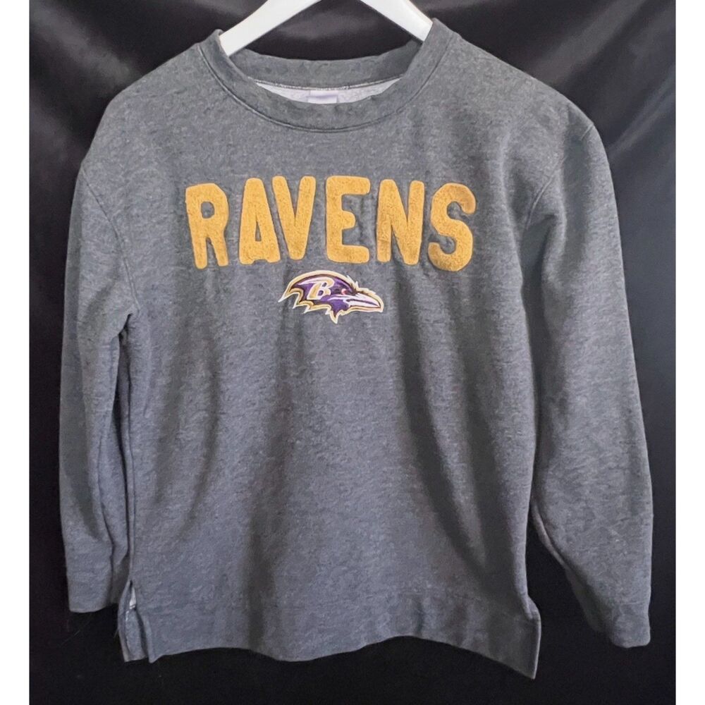 Baltimore Ravens Crewneck Chenille Letter Patch Embroidery Women's Small